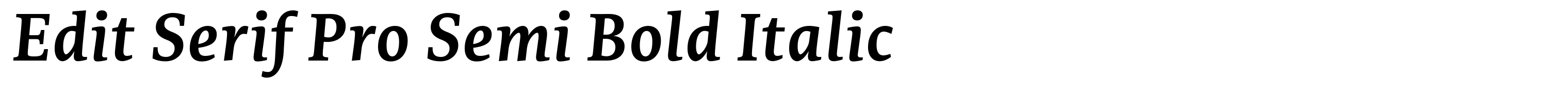 Edit Serif Pro Semi Bold Italic